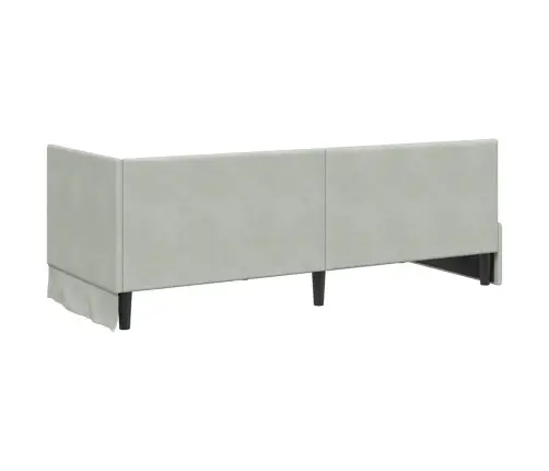 Nurgavoodi Raam Koos Madratsiga Peaga 2 Pcs Helehall Samet