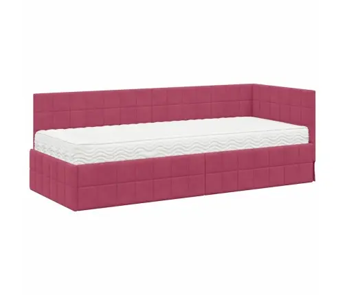 Nurgavoodi Raam Koos Madratsiga Peaga 2 Pcs Roheline Samet