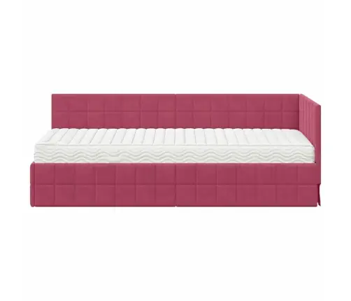 Nurgavoodi Raam Koos Madratsiga Peaga 2 Pcs Roheline Samet