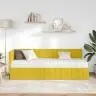 Kampinė Lovos Konstrukcija Su Čiužiniu 2 Pcs Geltona Aksomas