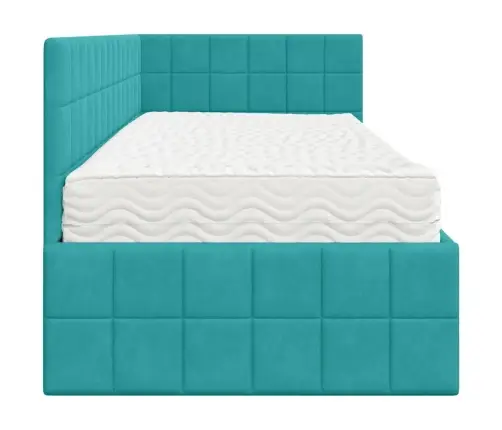 Kampinė Lovos Konstrukcija Su Čiužiniu 2 Pcs Turkio Aksomas