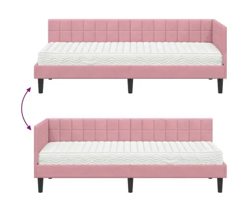 Nurgavoodi Raam Koos Madratsiga Peaga 2 Pcs Hall Samet