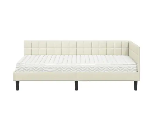 Nurgavoodi Raam Koos Madratsiga Peaga 2 Pcs Cream Samet