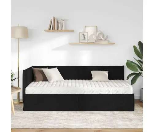 Kampinė Lovos Konstrukcija Su Čiužiniu 2 Pcs Žalia Aksomas