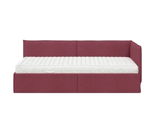 Stūra Gultas Rāmis Ar Matrači 2 Pcs Pelēka Samts Vidaxl