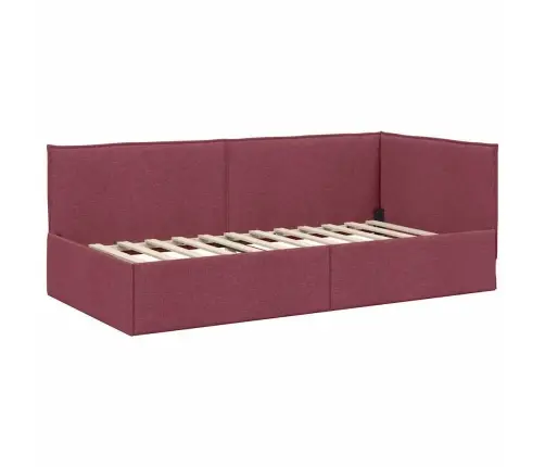 Stūra Gultas Rāmis Ar Matrači 2 Pcs Pelēka Samts Vidaxl