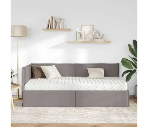 Nurgavoodi Raam Koos Madratsiga Peaga 2 Pcs Pruunikashall Samet