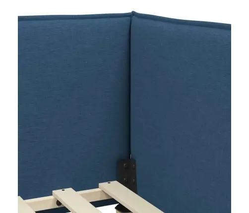 Nurgavoodi Raam Koos Madratsiga Peaga 2 Pcs Sinine Samet