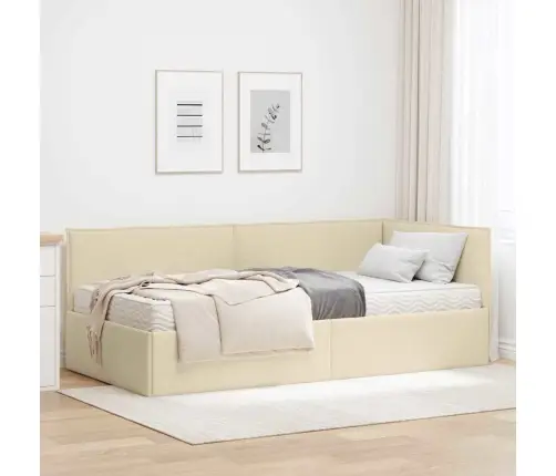 Nurgavoodi Raam Koos Madratsiga Peaga 2 Pcs Cream Samet