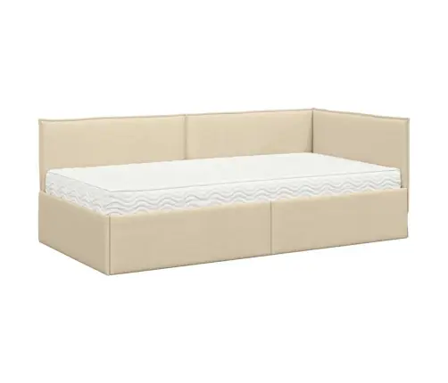 Nurgavoodi Raam Koos Madratsiga Peaga 2 Pcs Cream Samet