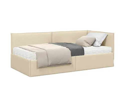 Nurgavoodi Raam Koos Madratsiga Peaga 2 Pcs Cream Samet