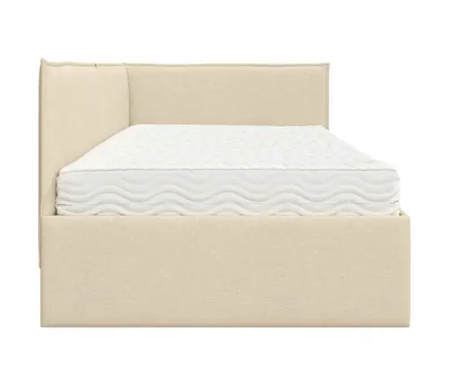 Nurgavoodi Raam Koos Madratsiga Peaga 2 Pcs Cream Samet