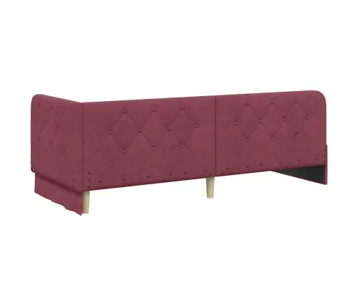 Kampinė Lovos Konstrukcija Vyno Raudona 80 X 200 Cm Audinys