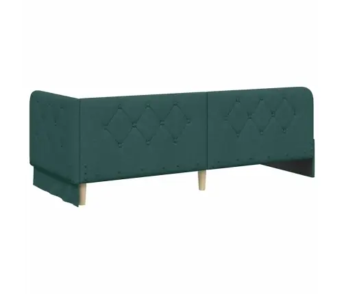 Kampinė Lovos Konstrukcija Tamsiai Žalia 80 X 200 Cm Audinys