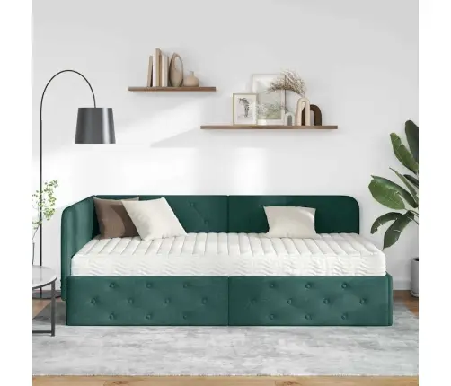 Nurgavoodi Raam Madratsiga Tume Rohelise 90 X 190 Cm Kangas