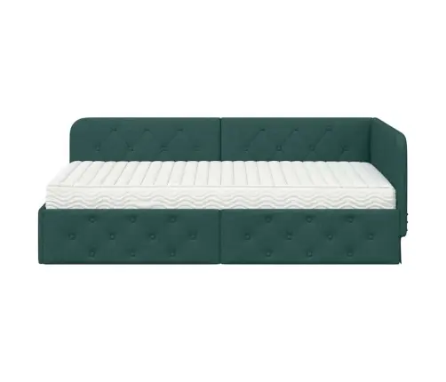 Nurgavoodi Raam Madratsiga Tume Rohelise 90 X 190 Cm Kangas