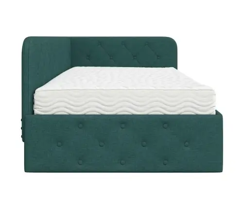 Nurgavoodi Raam Madratsiga Tume Rohelise 90 X 190 Cm Kangas