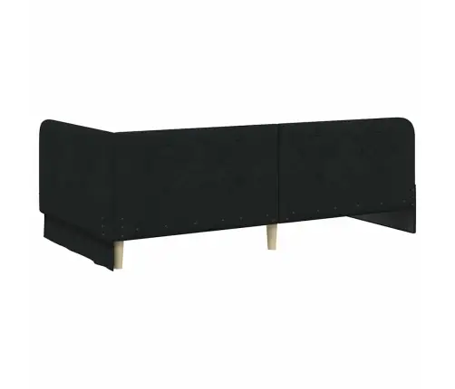 Kampinė Lovos Konstrukcija Juoda 90 X 200 Cm Audinys