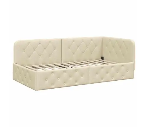 Nurgavoodi Raam Madratsiga Peaga Cream 90 X 200 Cm Kangas