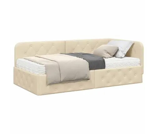 Nurgavoodi Raam Madratsiga Peaga Cream 90 X 200 Cm Kangas