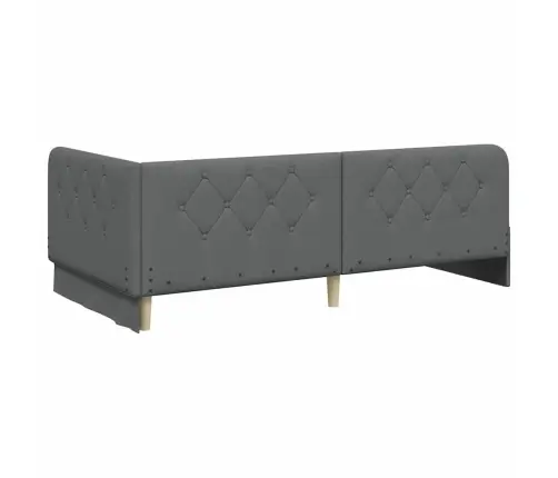 Kampinė Lovos Konstrukcija Tamsiai Pilka 100 X 200 Cm Audinys