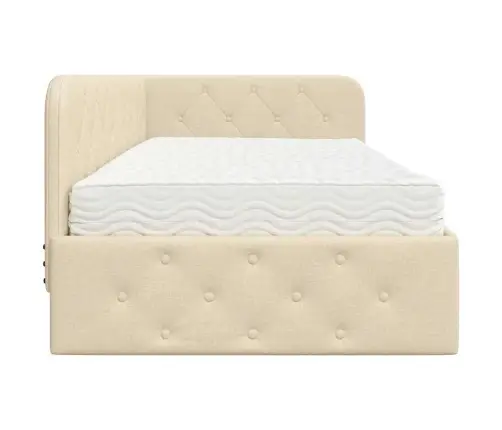 Nurgavoodi Raam Madratsiga Peaga Cream 100 X 200 Cm Kangas