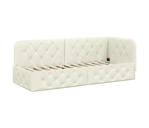 Nurgavoodi Raam Madratsiga Peaga Cream 80 X 200 Cm Samet