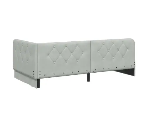 Nurgavoodi Raam Madratsiga Peaga Helehall 90 X 200 Cm Samet