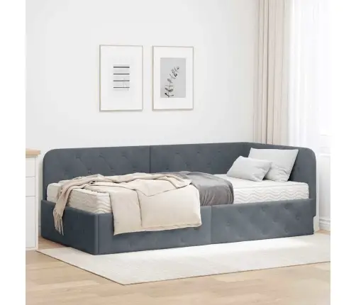 Nurgavoodi Raam Madratsiga Peaga Tumehall 90 X 200 Cm Samet