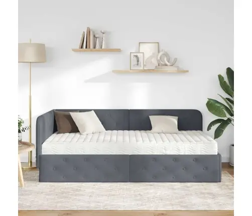 Nurgavoodi Raam Madratsiga Peaga Tumehall 90 X 200 Cm Samet