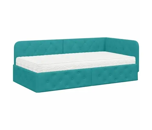 Kampinė Lovos Konstrukcija Turkio 90 X 200 Cm Aksomas