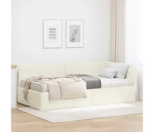 Nurgavoodi Raam Madratsiga Peaga Cream 100 X 200 Cm Samet