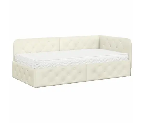 Nurgavoodi Raam Madratsiga Peaga Cream 100 X 200 Cm Samet