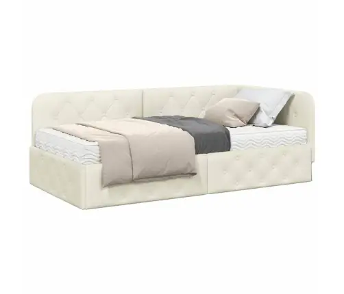 Nurgavoodi Raam Madratsiga Peaga Cream 100 X 200 Cm Samet