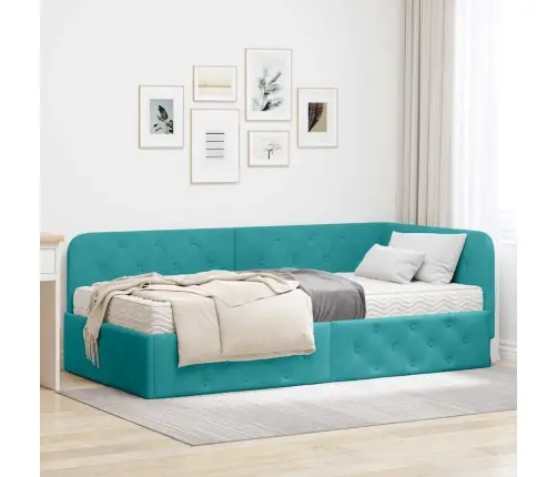 Kampinė Lovos Konstrukcija Turkio 100 X 200 Cm Aksomas