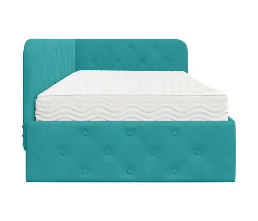 Kampinė Lovos Konstrukcija Turkio 100 X 200 Cm Aksomas