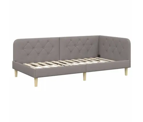 Kampinė Lovos Konstrukcija Taupe 90 X 200 Cm Audinys