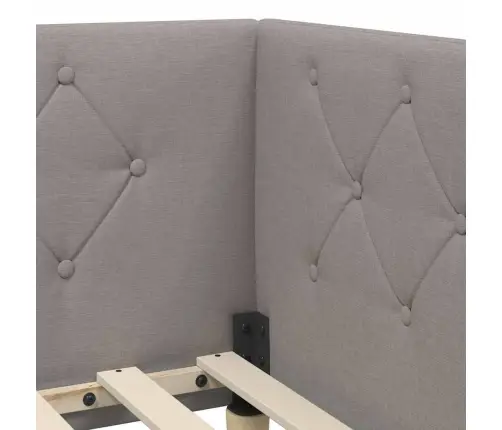 Kampinė Lovos Konstrukcija Taupe 100 X 200 Cm Audinys