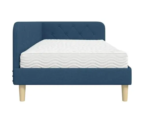 Kampinė Lovos Konstrukcija Mėlyna 100 X 200 Cm Audinys