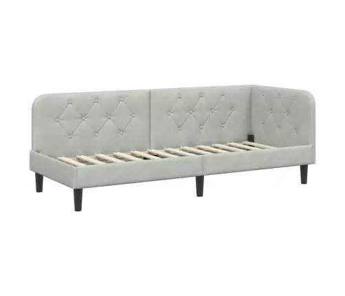 Nurgavoodi Raam Madratsiga Peaga Helehall 80 X 200 Cm Samet