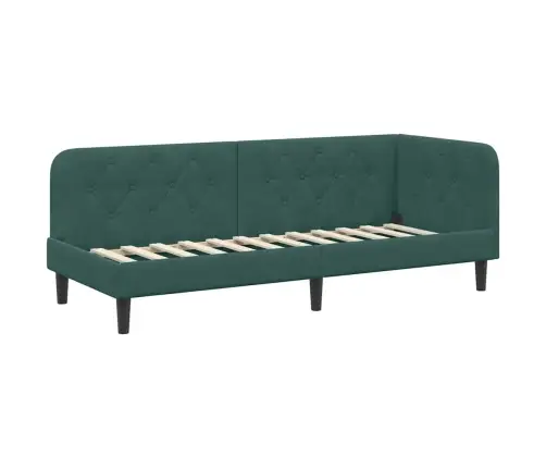 Nurgavoodi Raam Madratsiga Tume Rohelise 80 X 200 Cm Samet