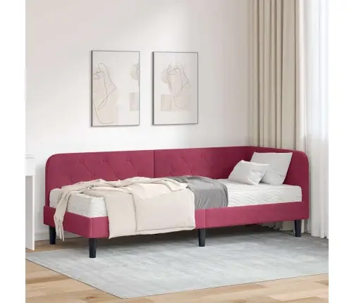 Nurgavoodi Raam Madratsiga Peaga Veinpunane 80 X 200 Cm Samet