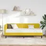 Kampinė Lovos Konstrukcija Geltona 80 X 200 Cm Aksomas