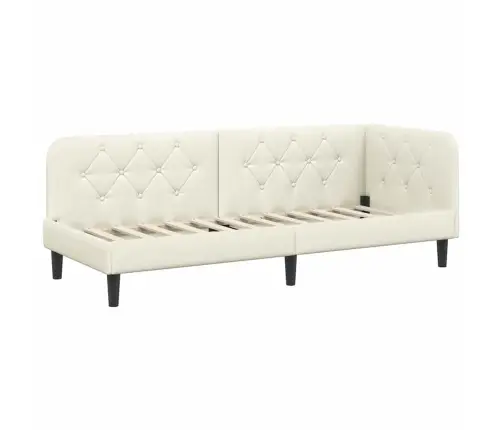 Nurgavoodi Raam Madratsiga Peaga Cream 80 X 200 Cm Samet