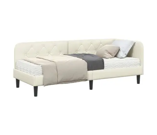 Nurgavoodi Raam Madratsiga Peaga Cream 80 X 200 Cm Samet