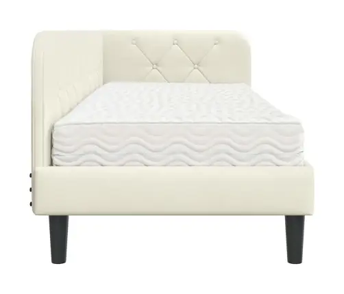 Nurgavoodi Raam Madratsiga Peaga Cream 80 X 200 Cm Samet