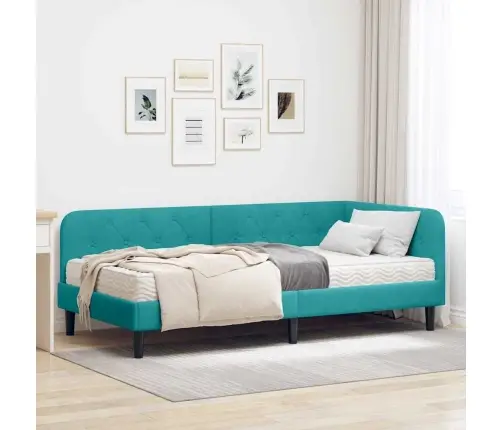 Kampinė Lovos Konstrukcija Turkio 90 X 200 Cm Aksomas
