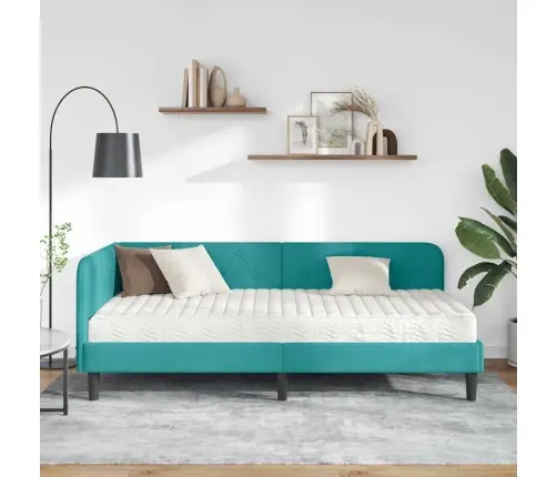 Kampinė Lovos Konstrukcija Turkio 90 X 200 Cm Aksomas