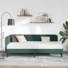 Kampinė Lovos Konstrukcija Tamsiai Žalia 100 X 200 Cm Aksomas