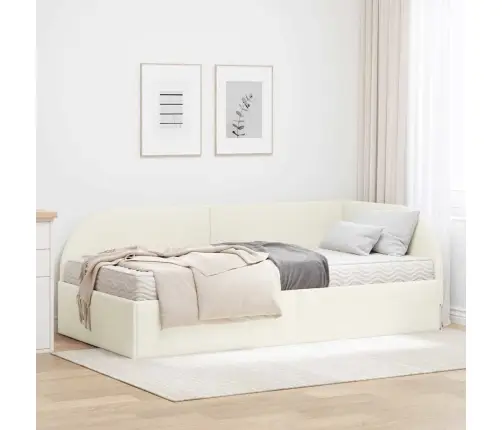 Nurgavoodi Raam Koos Madratsiga Peaga 2 Pcs Cream Samet